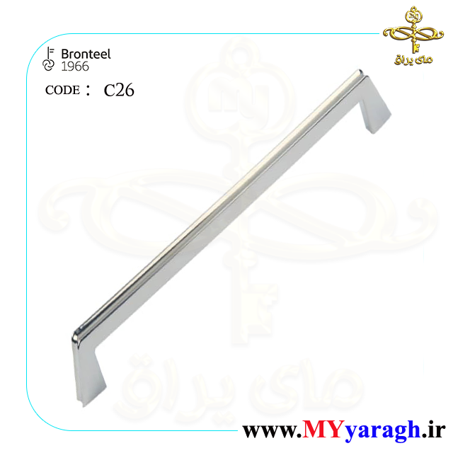 دستگیره کابینت برنز استیل C26 برنز استیل